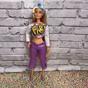 Barbie Totally Hair Fashion Doll HCM88 Long Hair Blonde Blue Purple Restyled